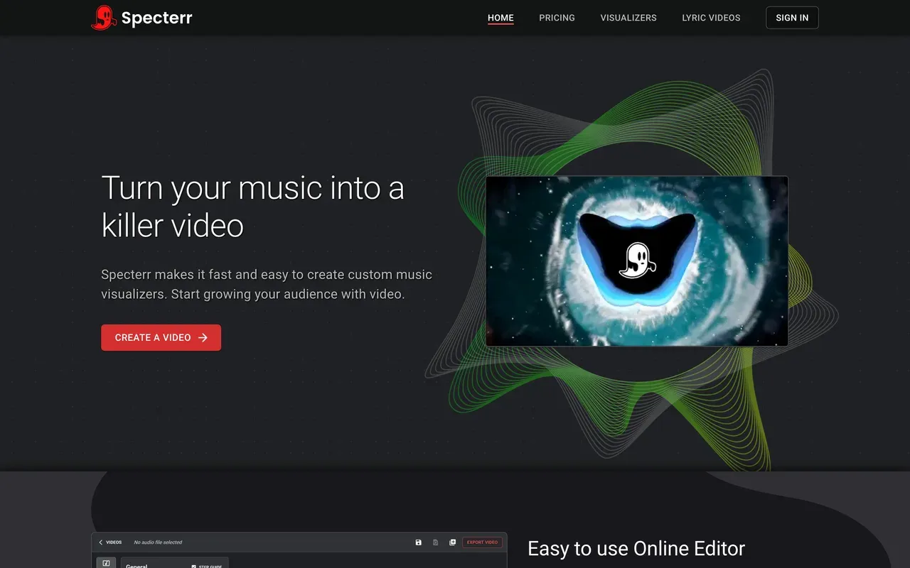 Specterr homepage, August 2026