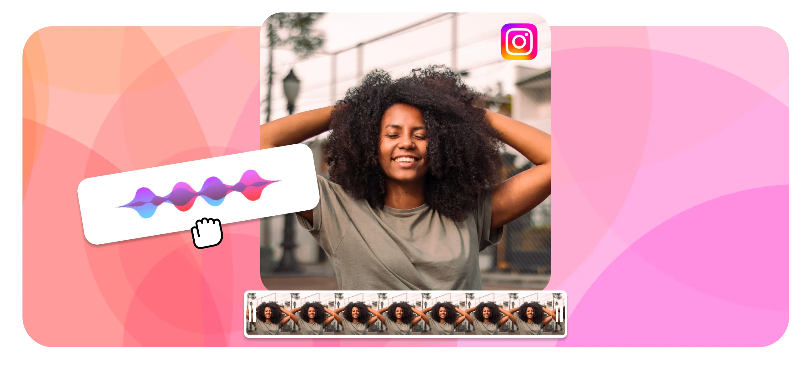 
Vídeo para Instagram creado a partir de una imagen estática y audio