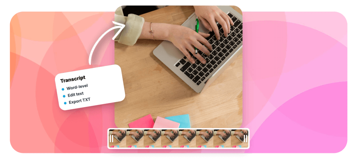 Hero - MP4 to text converter with word-level transcripts