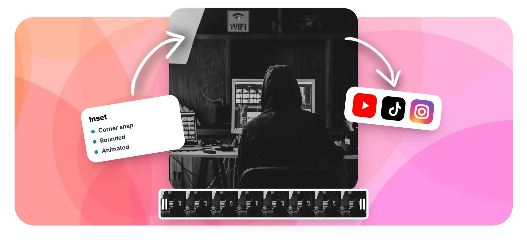 Picture in picture video overlay editor