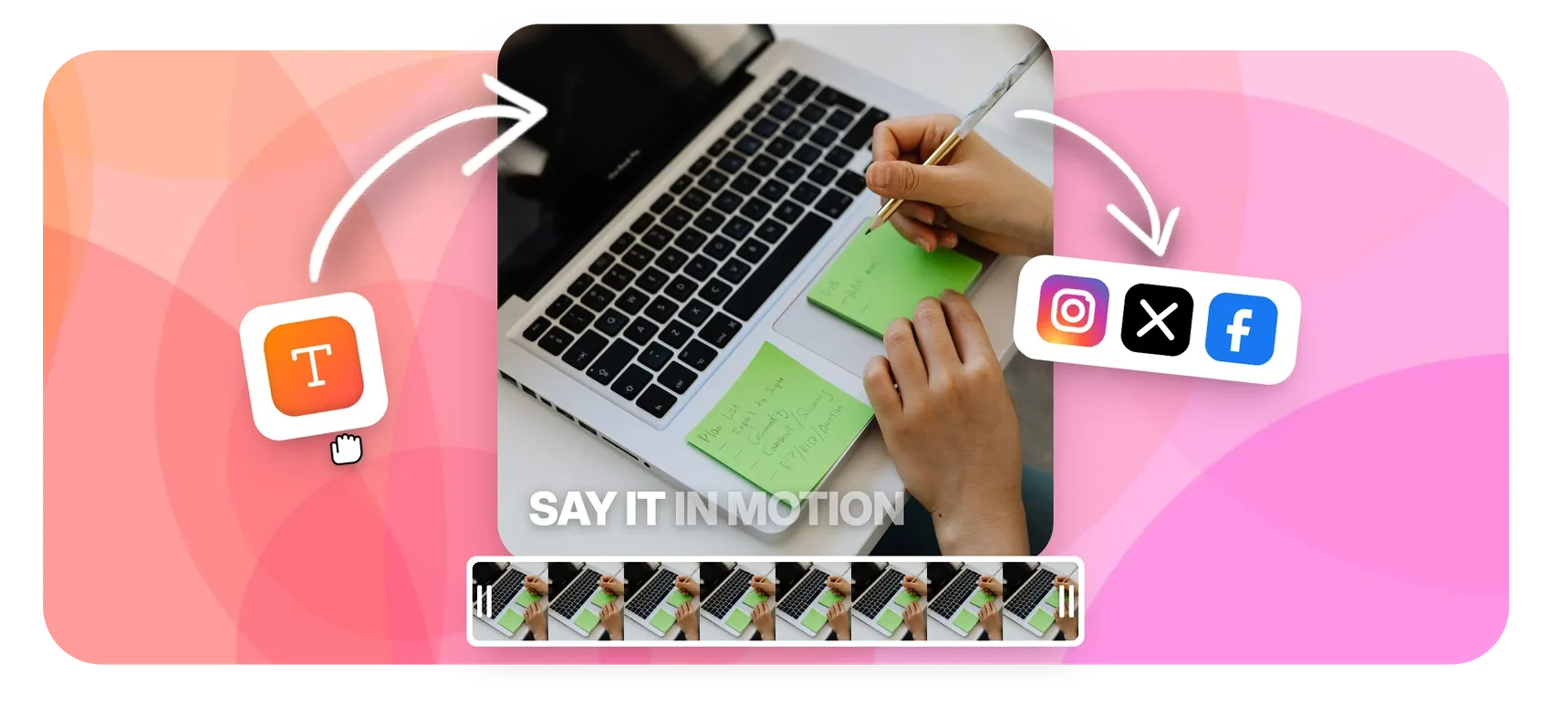 Quote video maker with animated text