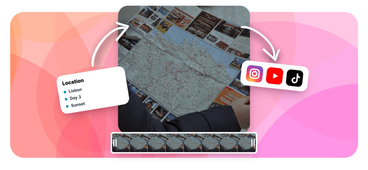 Hero - Travel video maker with location titles