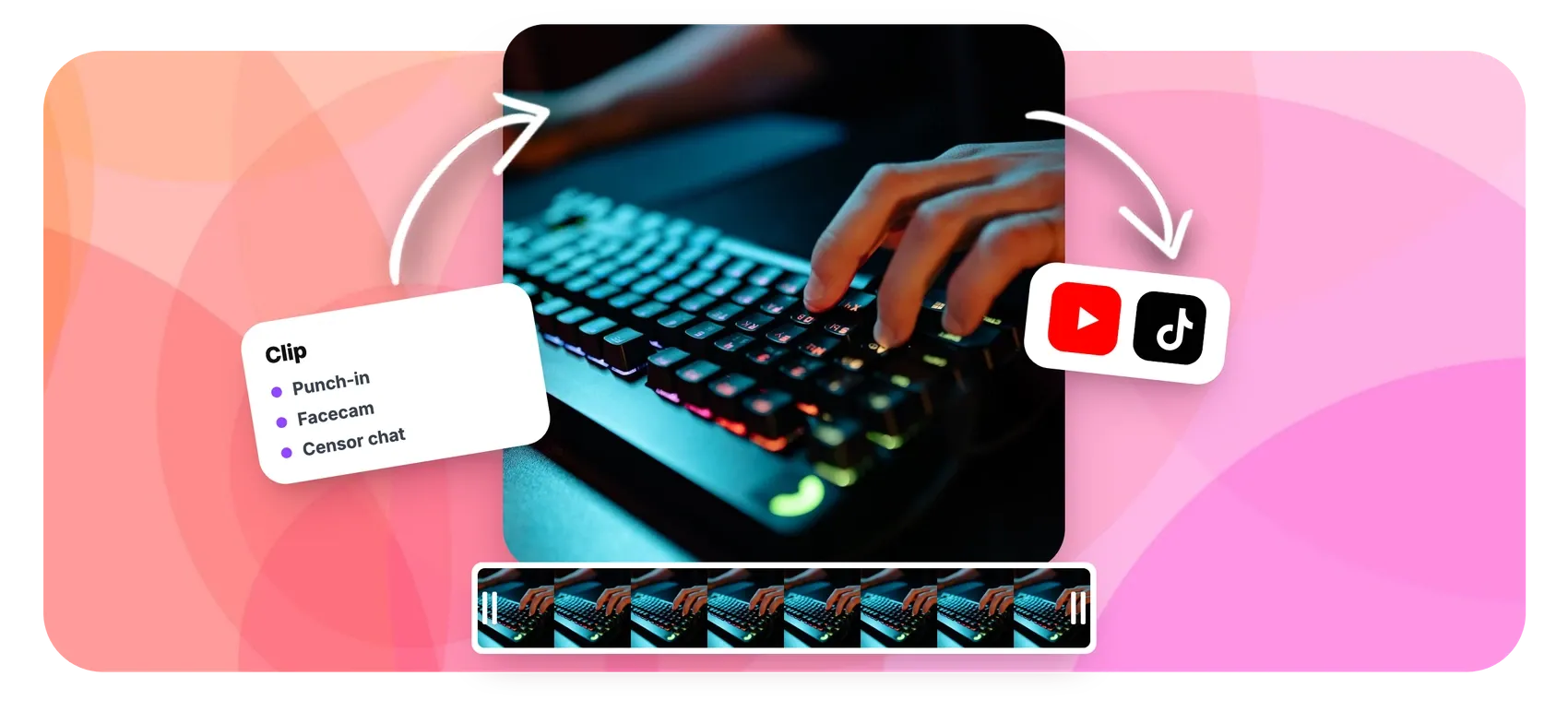 Twitch VOD and clip editor