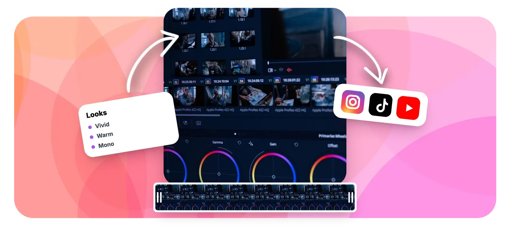 One-click video filters and looks